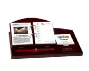 高檔紅木（亞光）臺歷