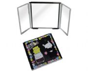 黑白豬方形三面鏡