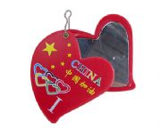 中國加油心形旋轉(zhuǎn)掛件鏡