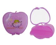 蘋果帶梳單面化妝鏡