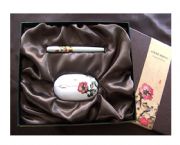 宮廷花鳥（紅牡丹）2件套